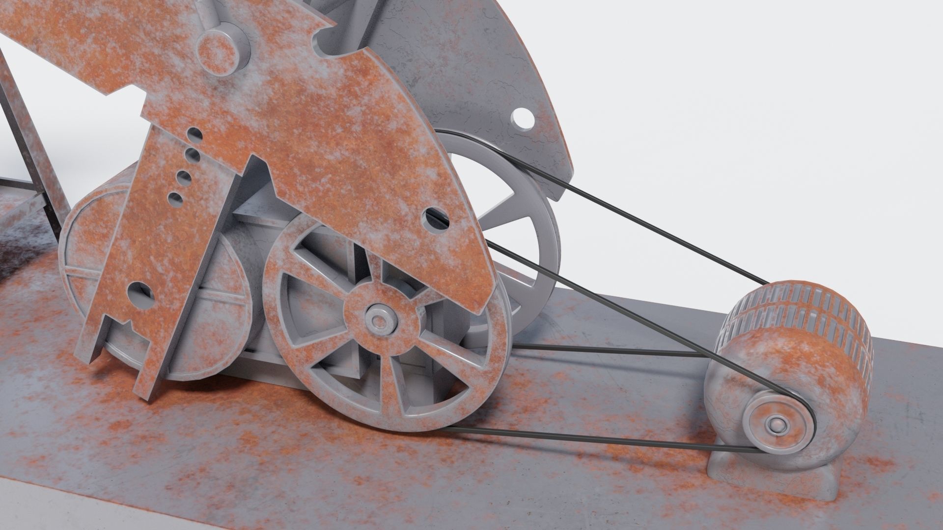 Pumpjack for oil extraction 3D model_4