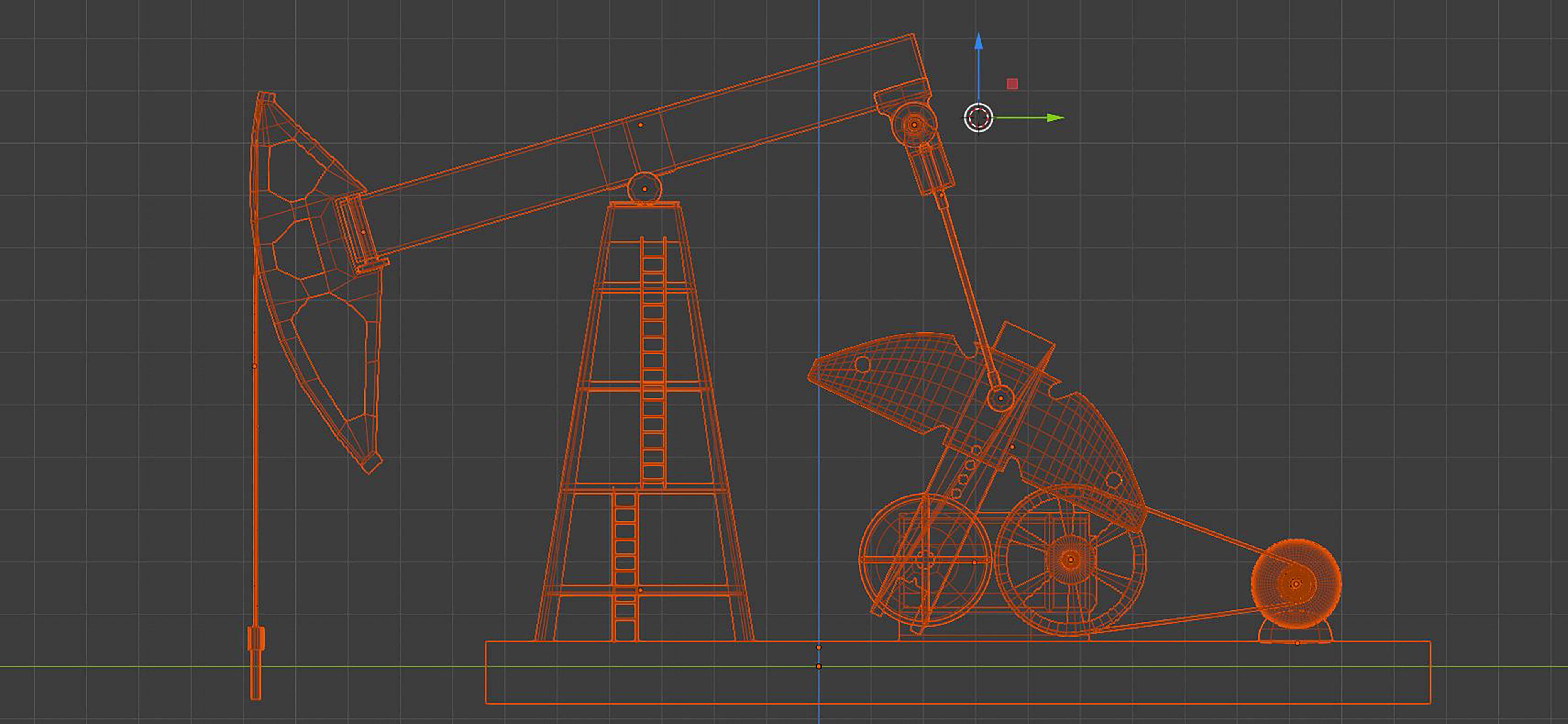 Pumpjack for oil extraction 3D model_11
