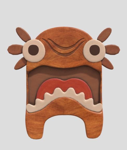 wooden character 7 3D model_1