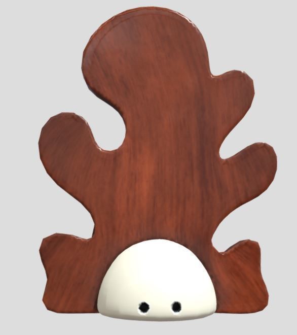 wooden character 7 3D model_2