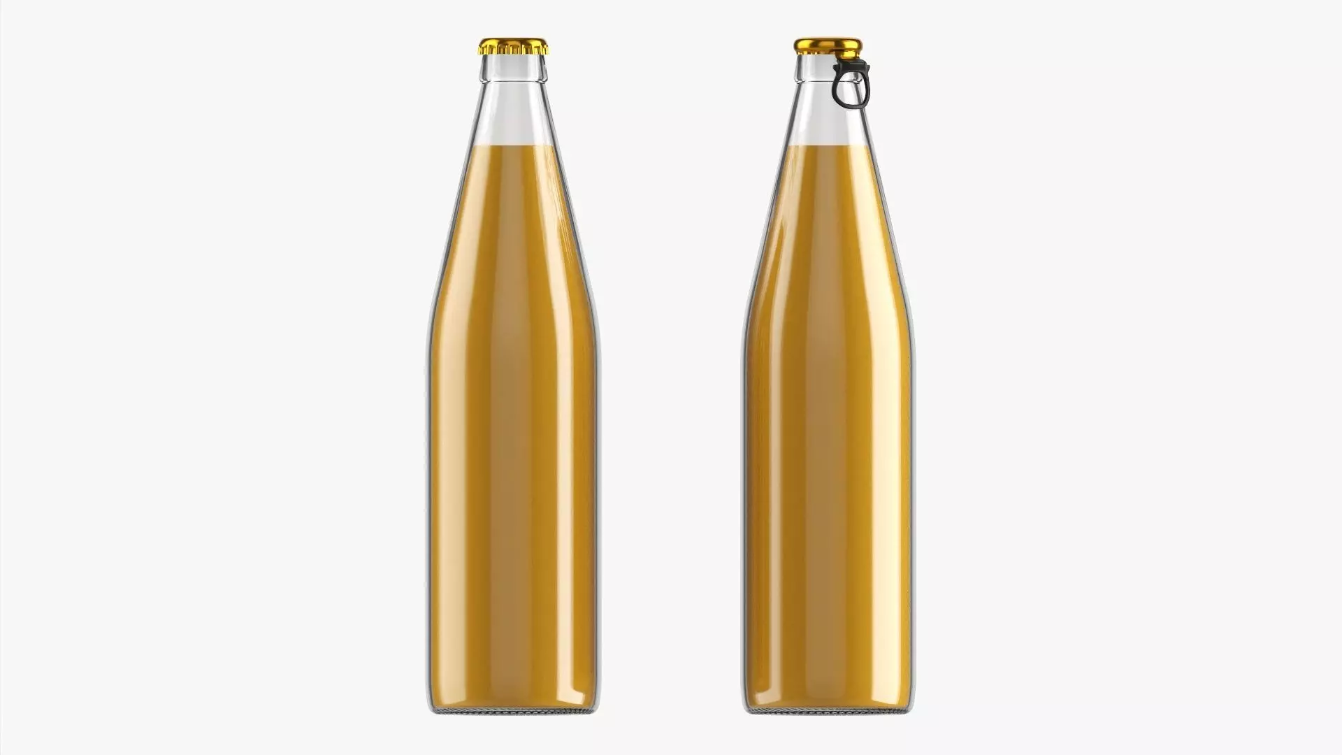 Glass soft drink soda water bottle 08 3D model_0