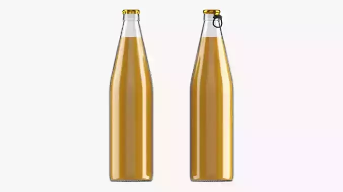Glass soft drink soda water bottle 08 3D model