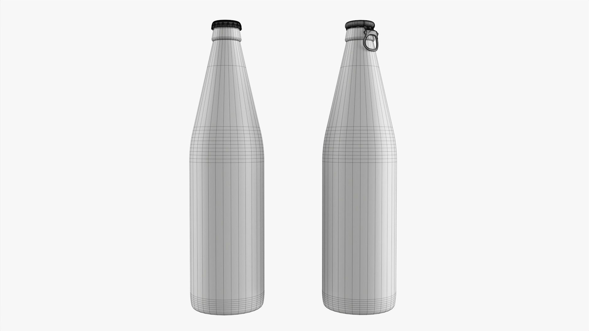 Glass soft drink soda water bottle 08 3D model_8