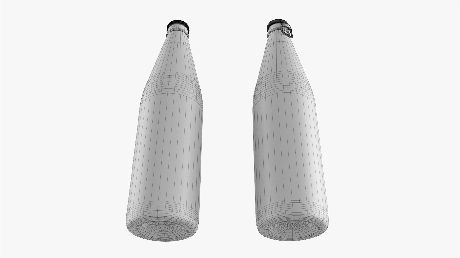Glass soft drink soda water bottle 08 3D model_9