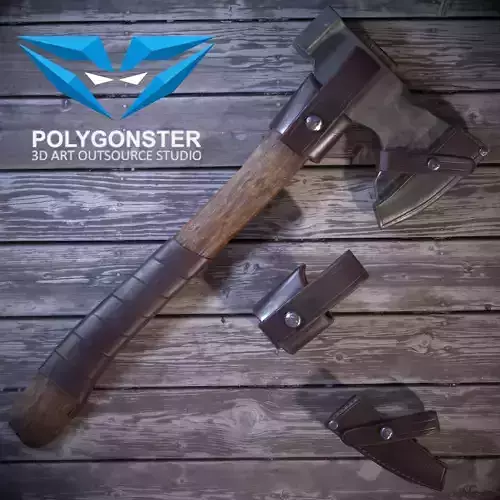 Trekking Axe - PBR Game Ready