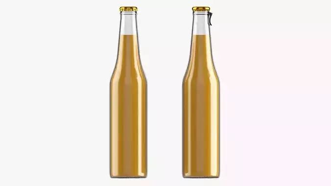 Glass soft drink soda water bottle 11 3D model