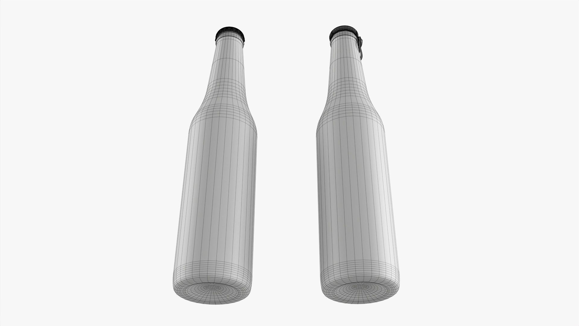 Glass soft drink soda water bottle 11 3D model_9
