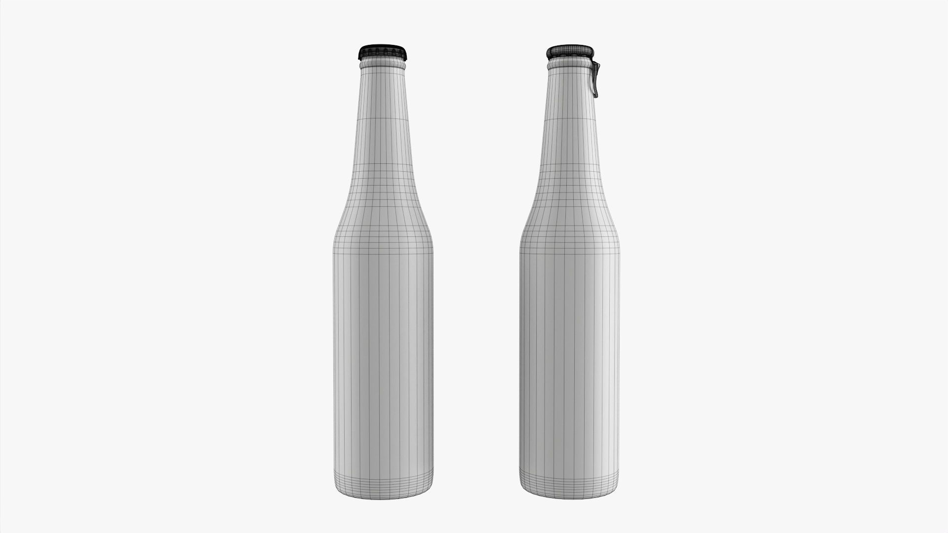 Glass soft drink soda water bottle 11 3D model_8