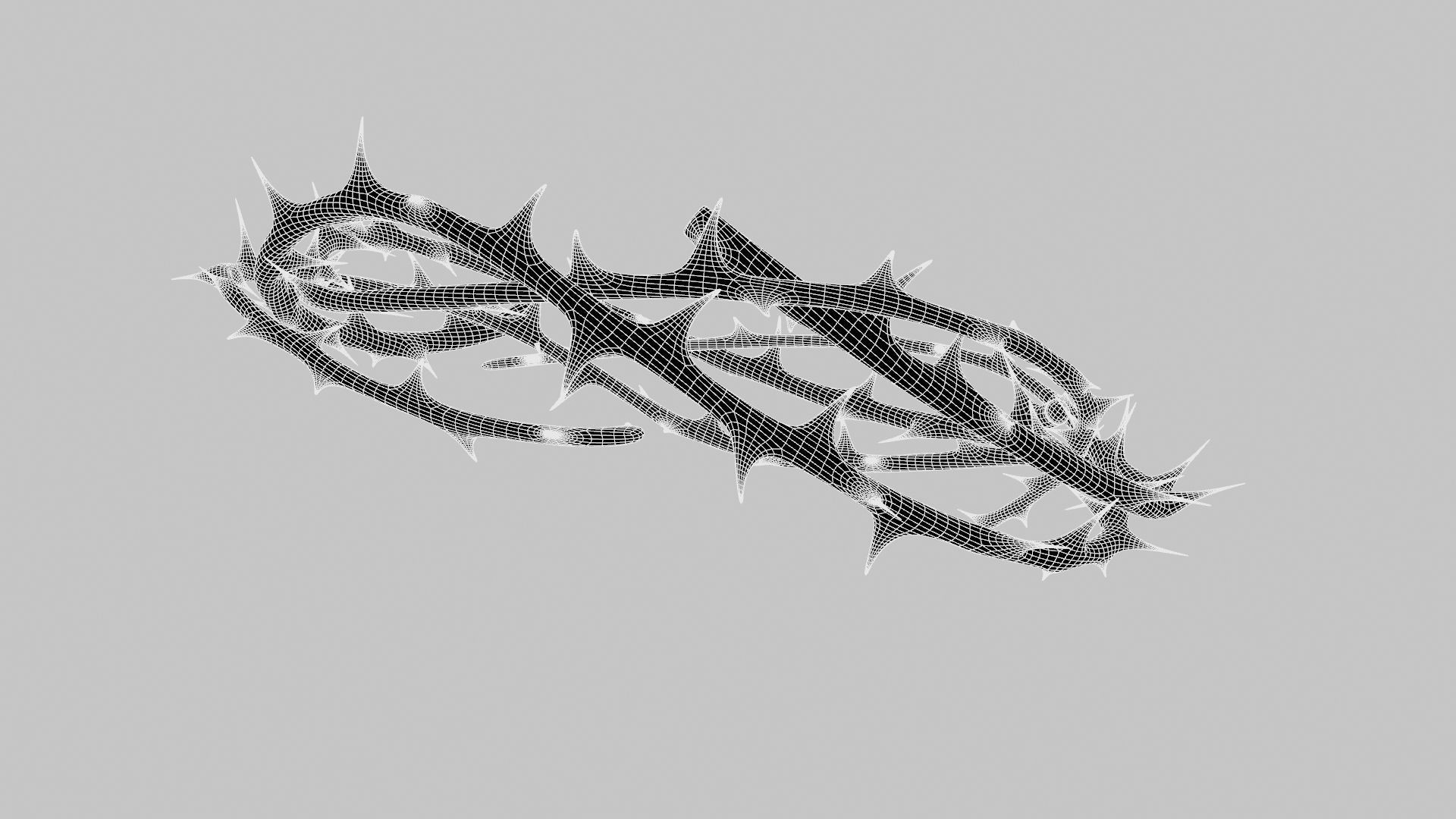 Crown thorn 3D model_20