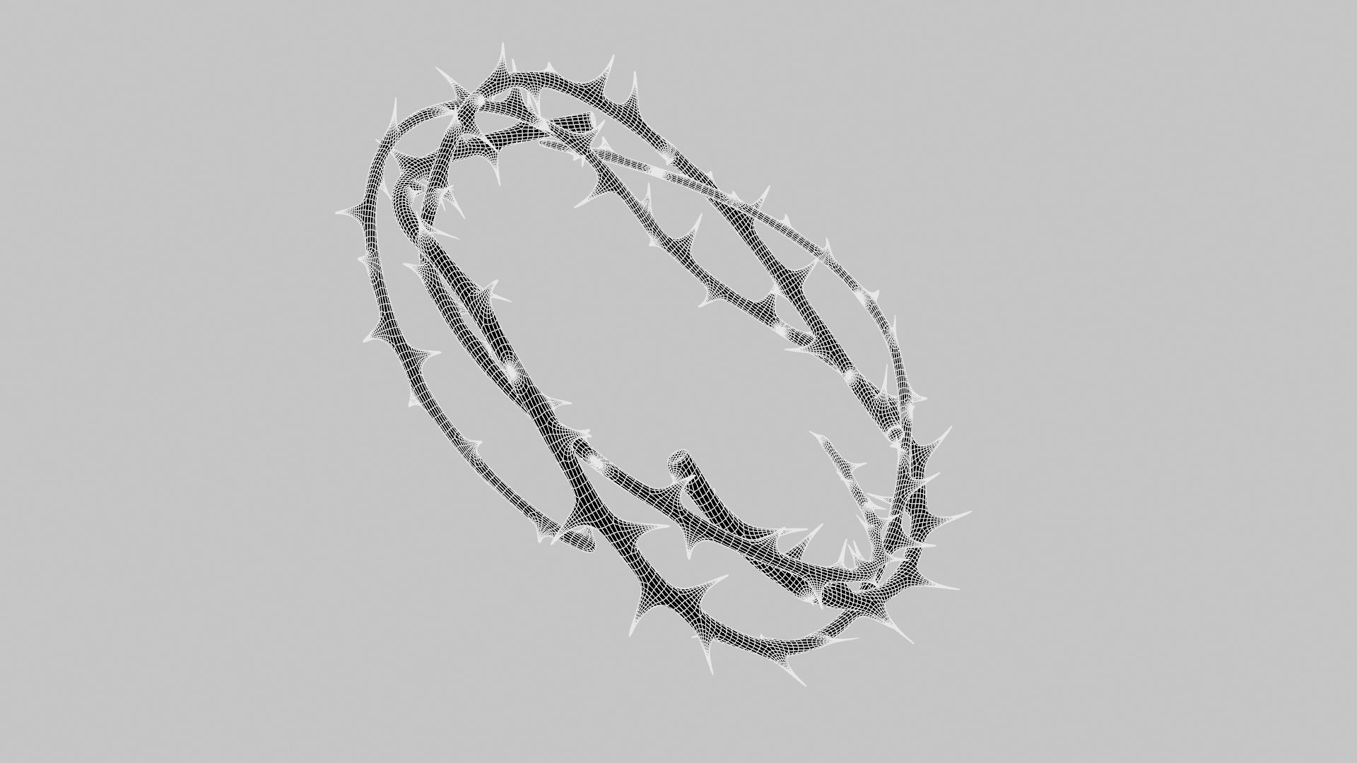 Crown thorn 3D model_26