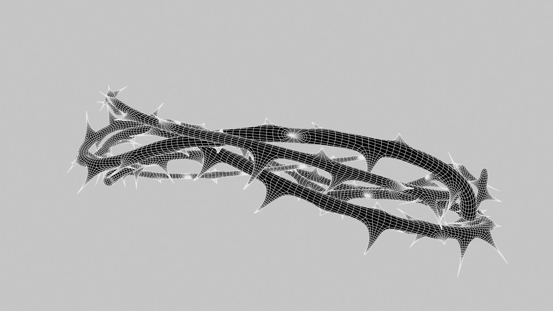 Crown thorn 3D model_17