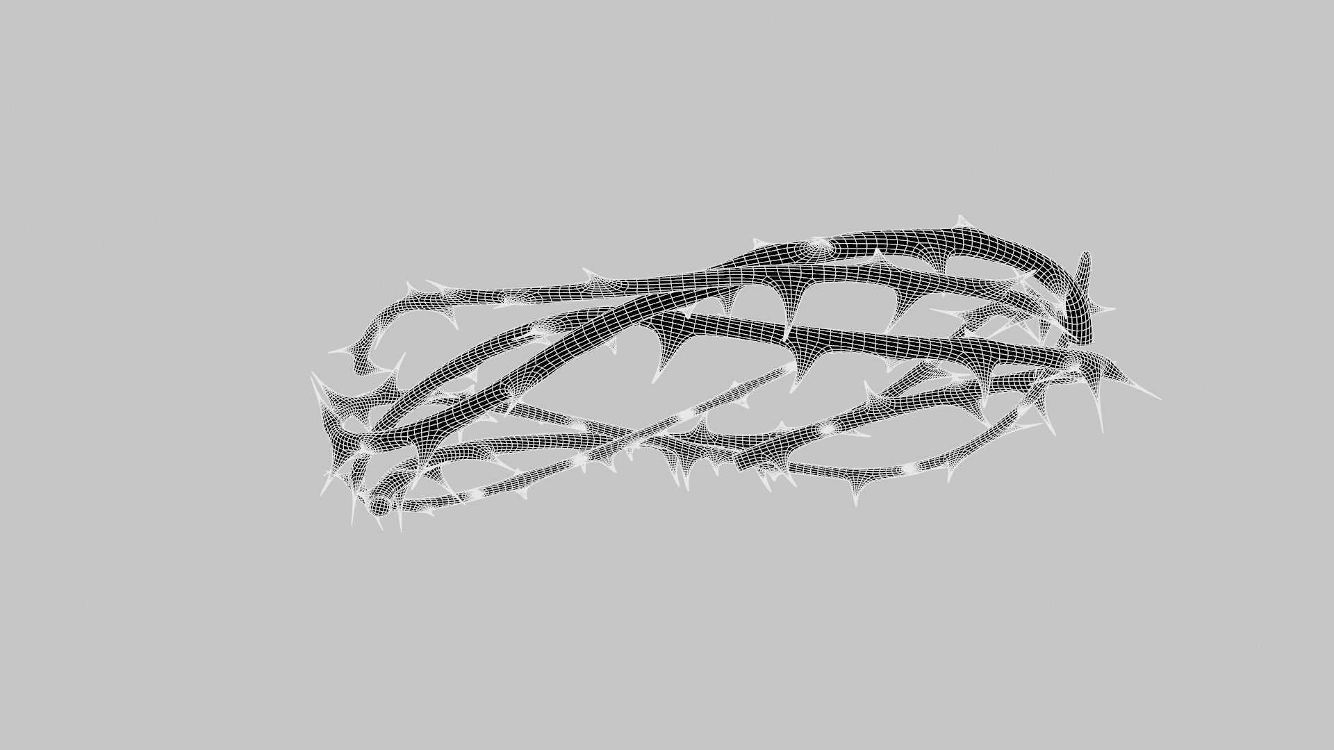 Crown thorn 3D model_16