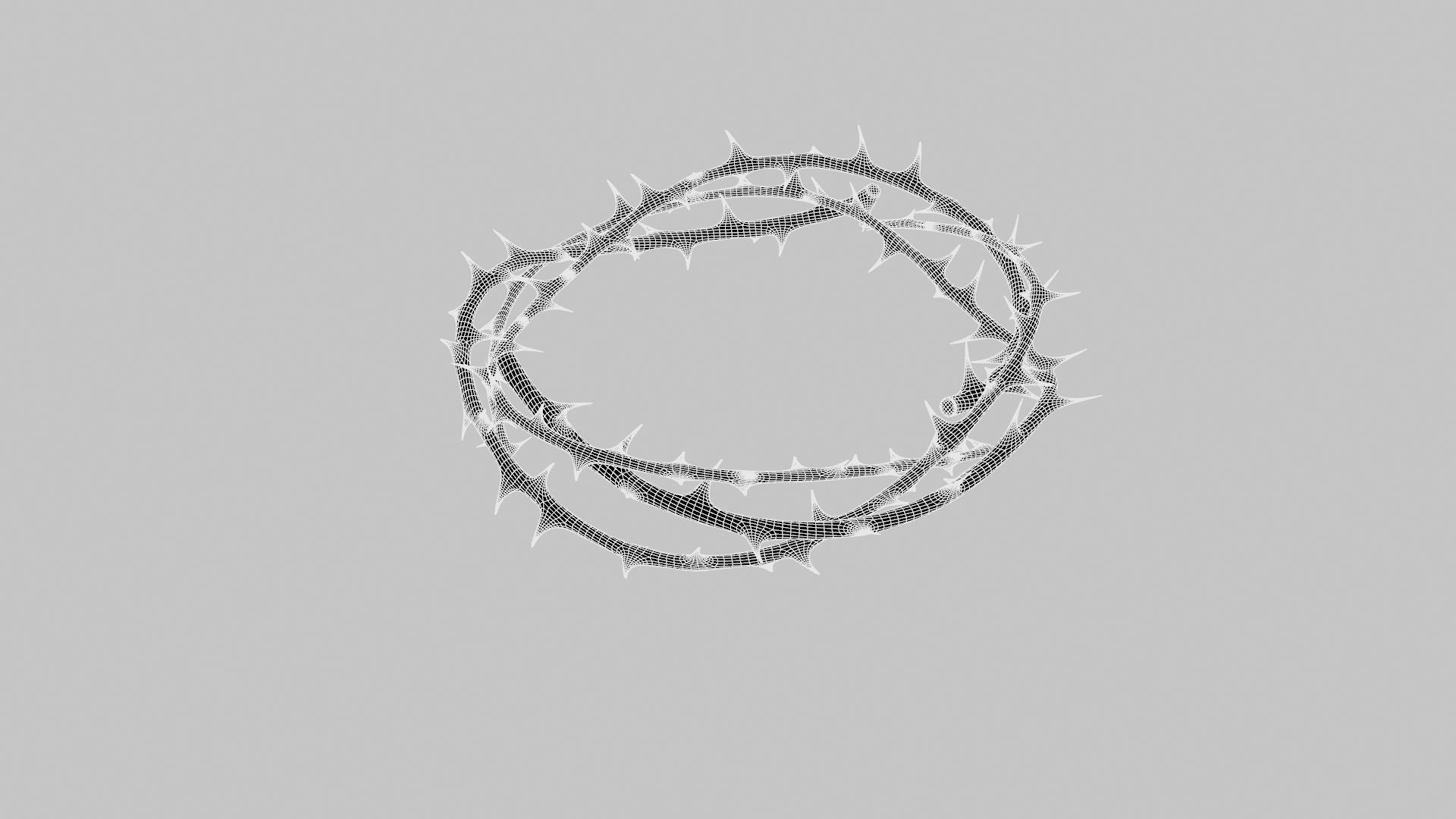 Crown thorn 3D model_14