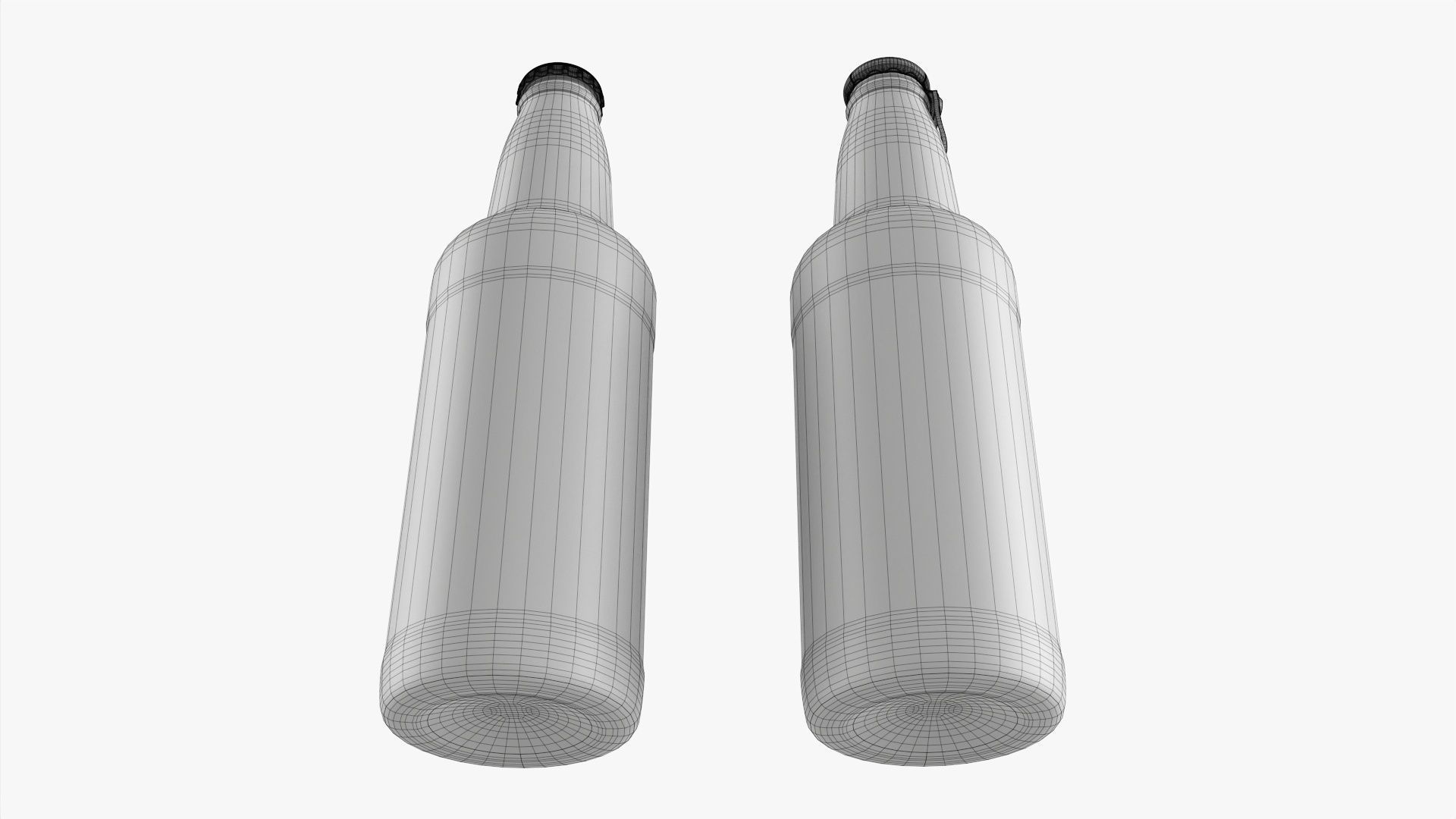 Glass soft drink soda water bottle 15 3D model_9