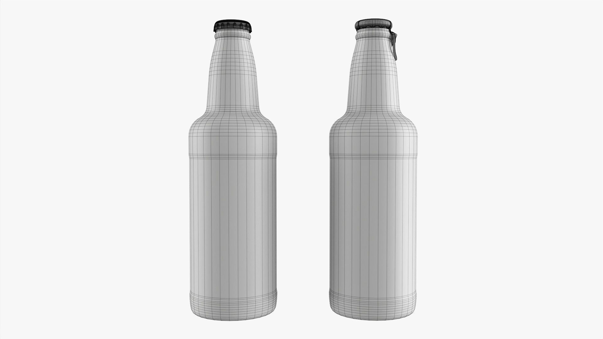 Glass soft drink soda water bottle 15 3D model_8