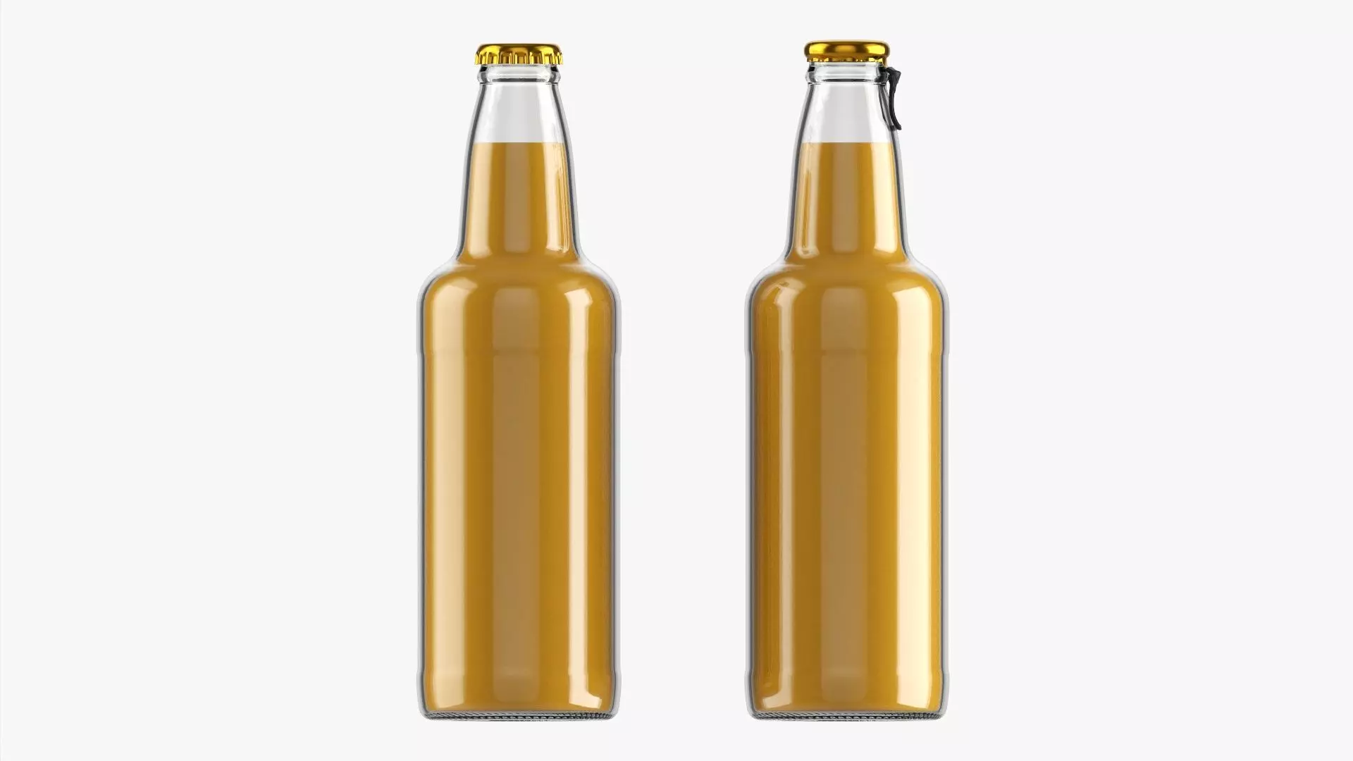 Glass soft drink soda water bottle 15 3D model_0