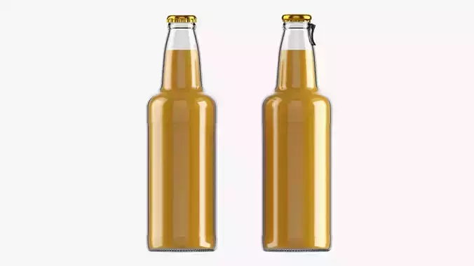 Glass soft drink soda water bottle 15 3D model