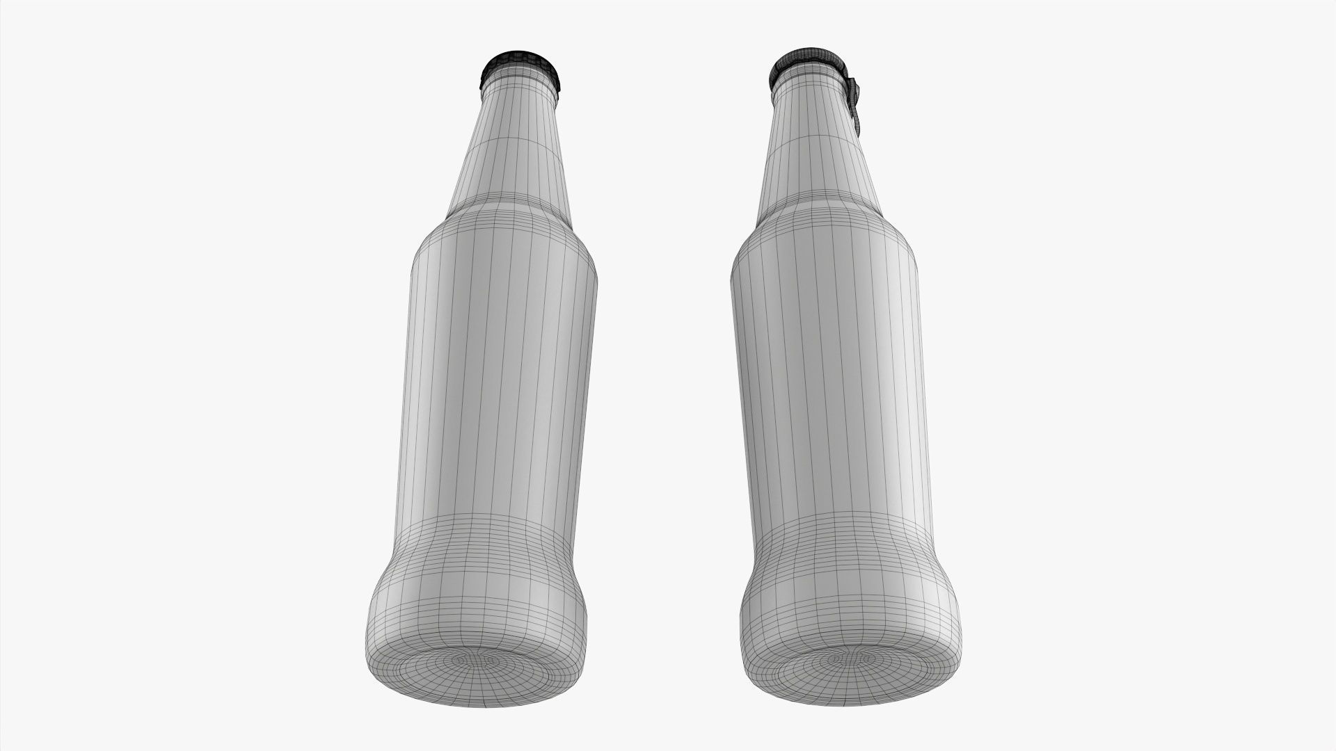 Glass soft drink soda water bottle 18 3D model_9
