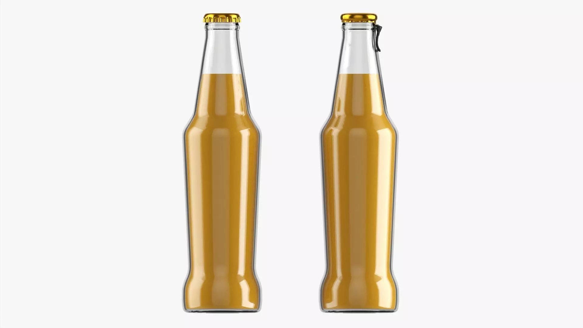 Glass soft drink soda water bottle 18 3D model_0