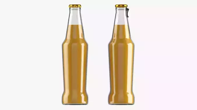 Glass soft drink soda water bottle 18 3D model