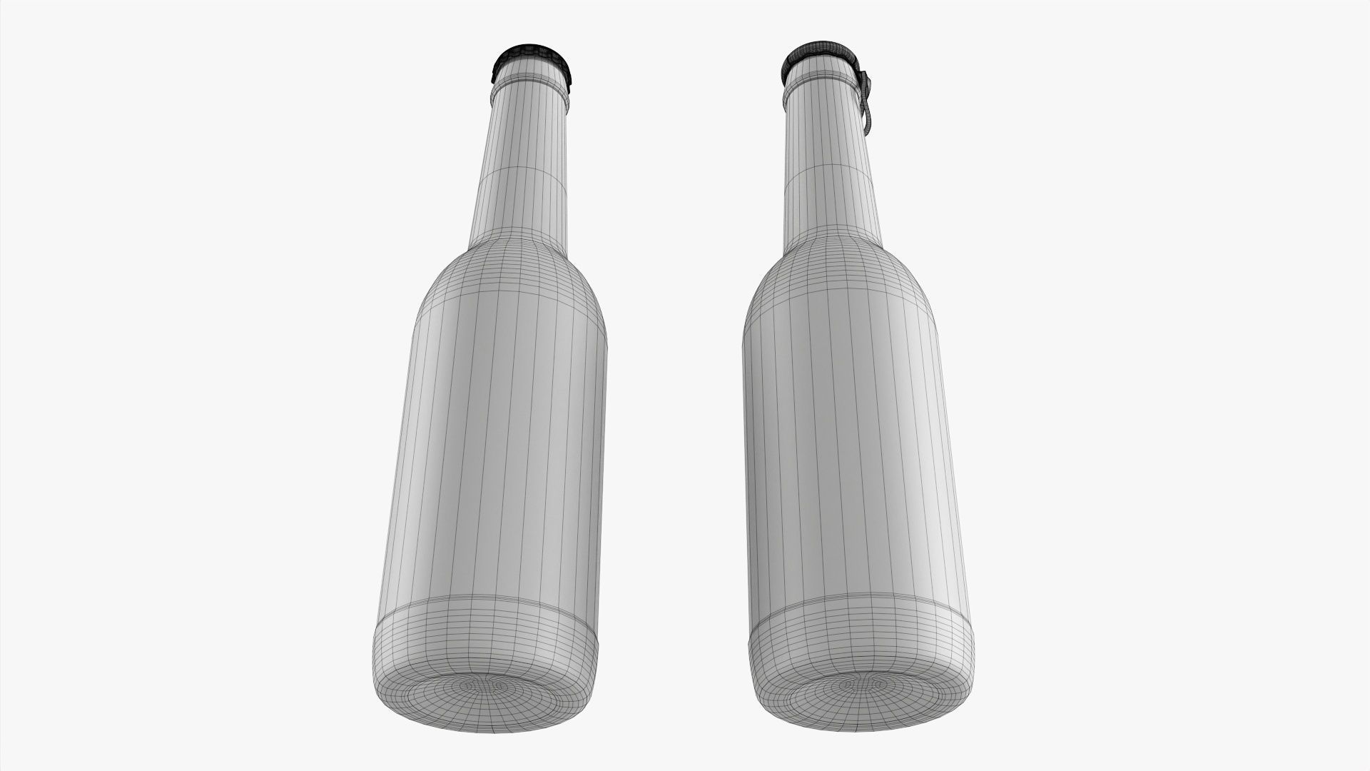 Glass soft drink soda water bottle 19 3D model_9