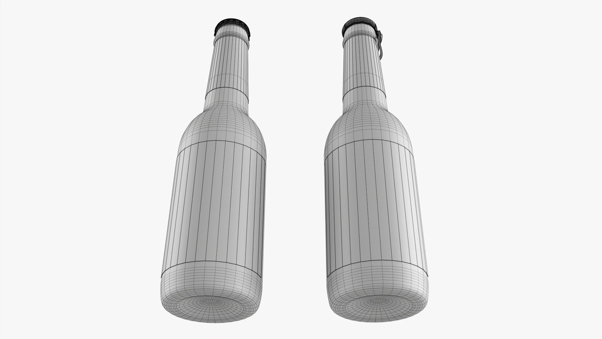 Glass soft drink soda water bottle 20 3D model_9