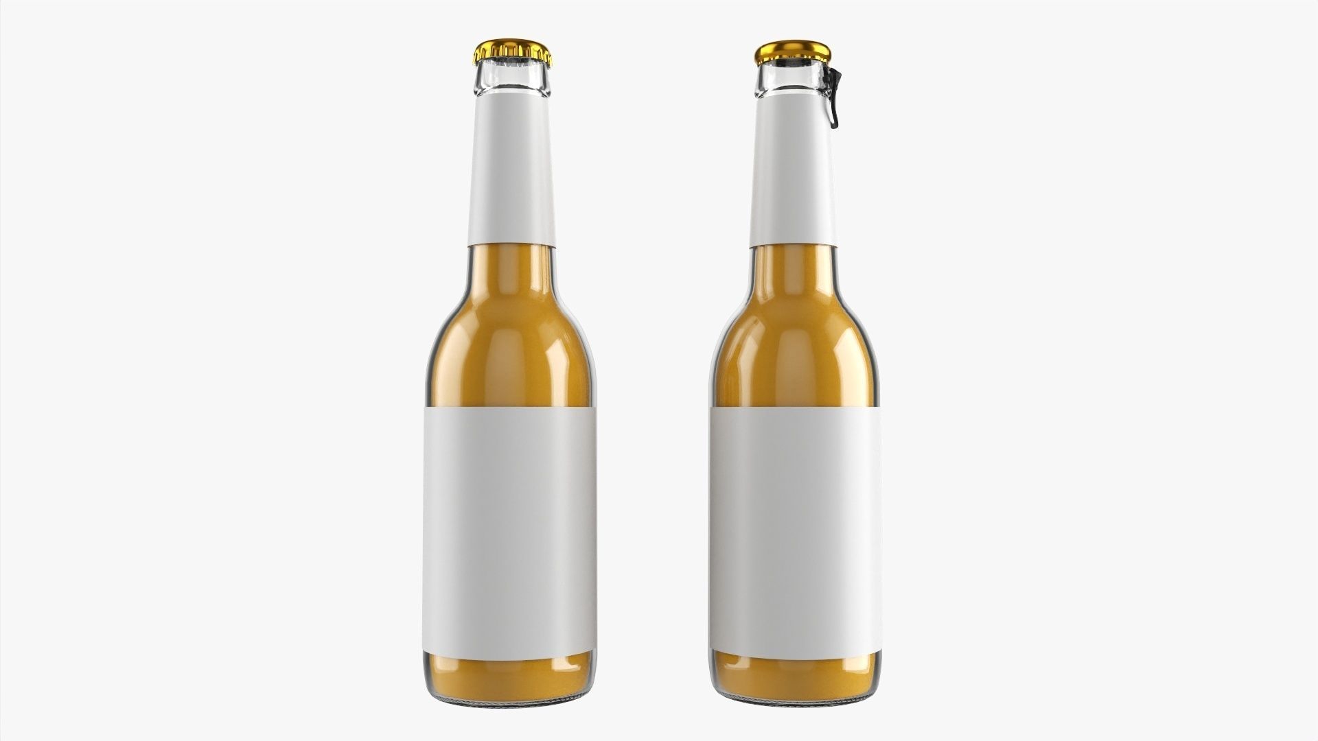 Glass soft drink soda water bottle 20 3D model_1