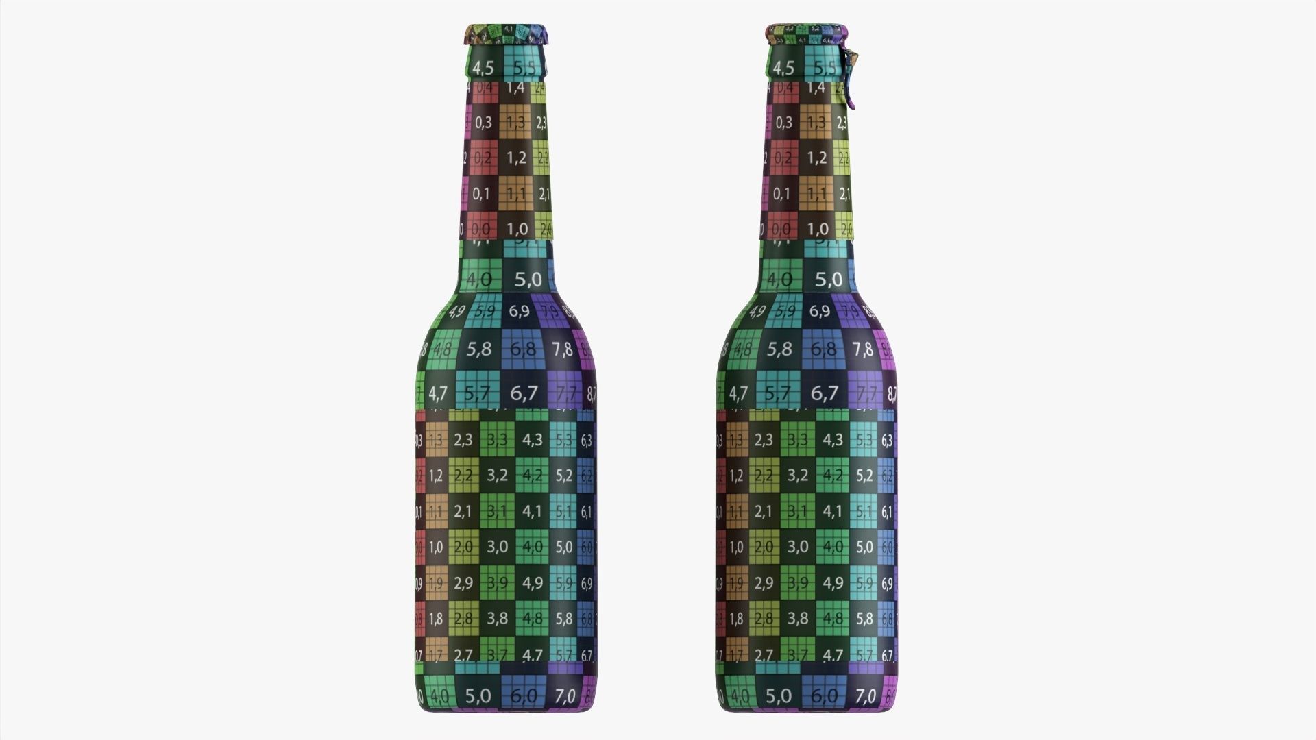 Glass soft drink soda water bottle 20 3D model_10