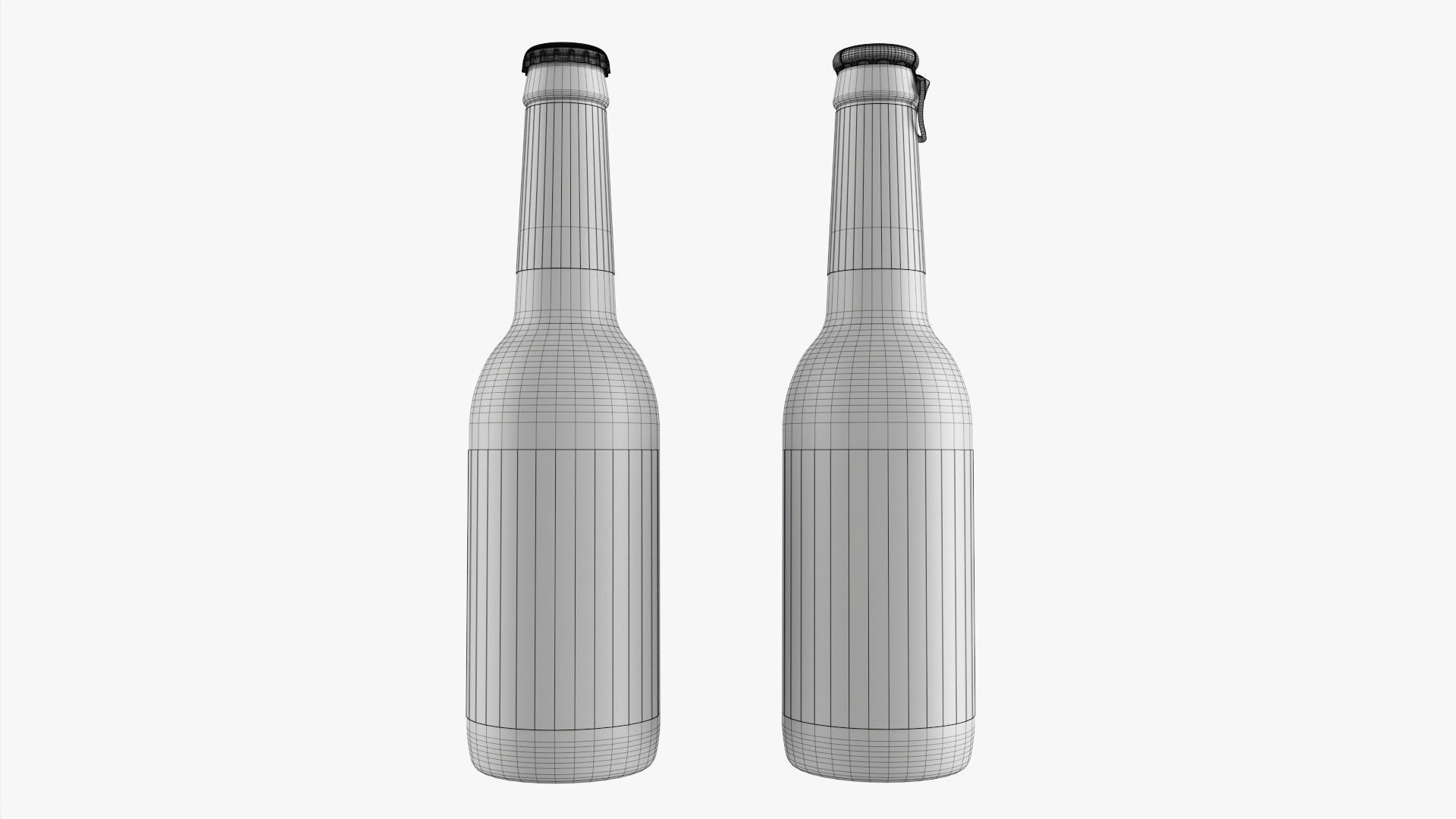 Glass soft drink soda water bottle 20 3D model_8