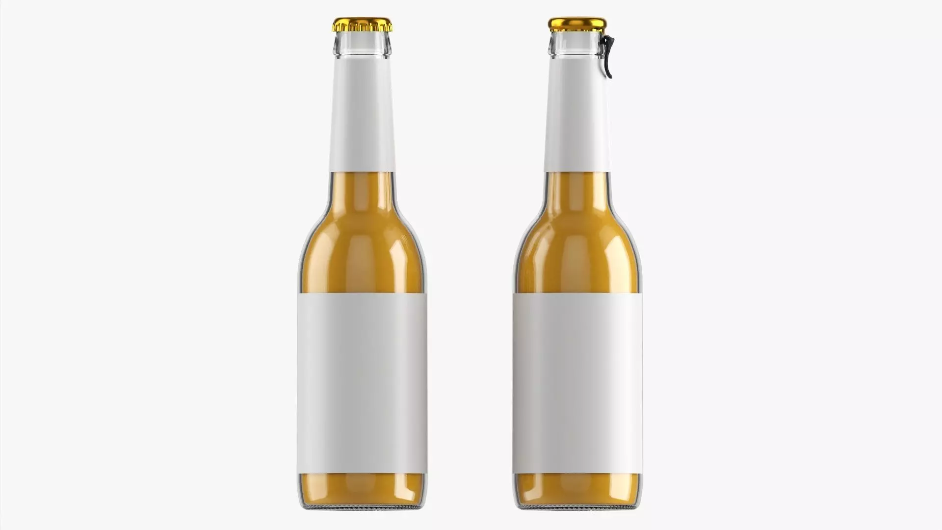 Glass soft drink soda water bottle 20 3D model_0