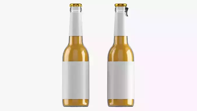 Glass soft drink soda water bottle 20 3D model