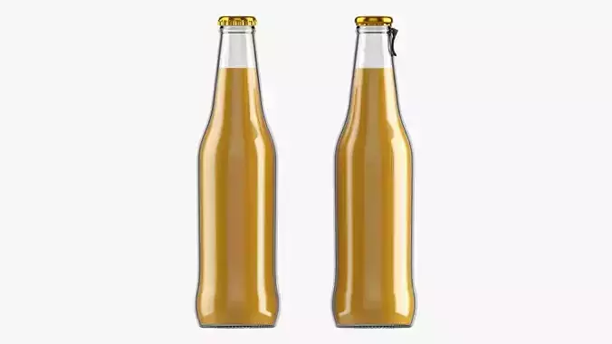 Glass soft drink soda water bottle 21 3D model