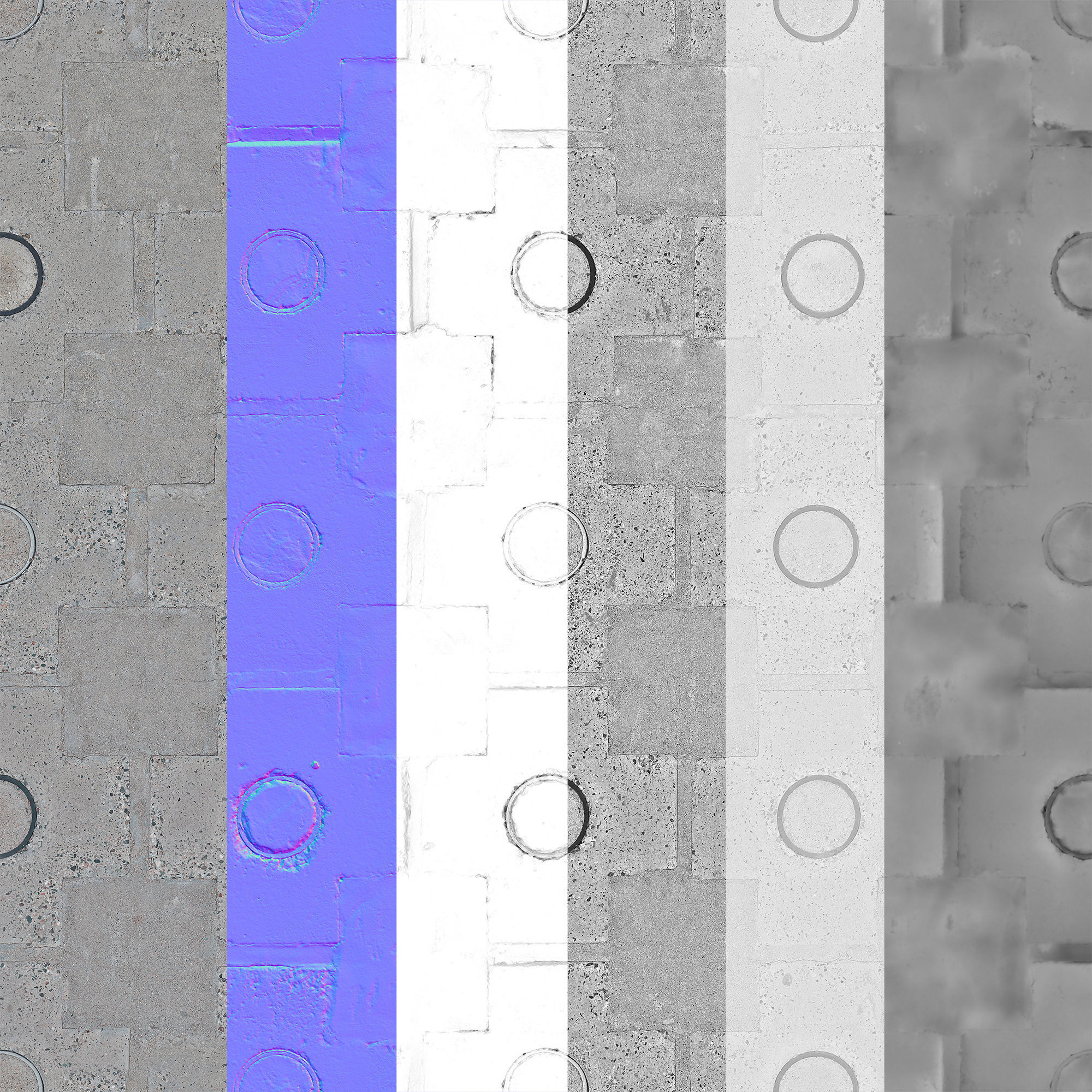 Ultra realistic Concrete floor Hq 3 3D model_7