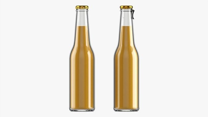 Glass soft drink soda water bottle 24 3D model