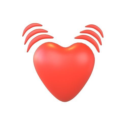 Beating Heart v1 002 Low-poly 3D model