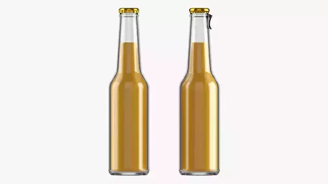 Glass soft drink soda water bottle 25 3D model