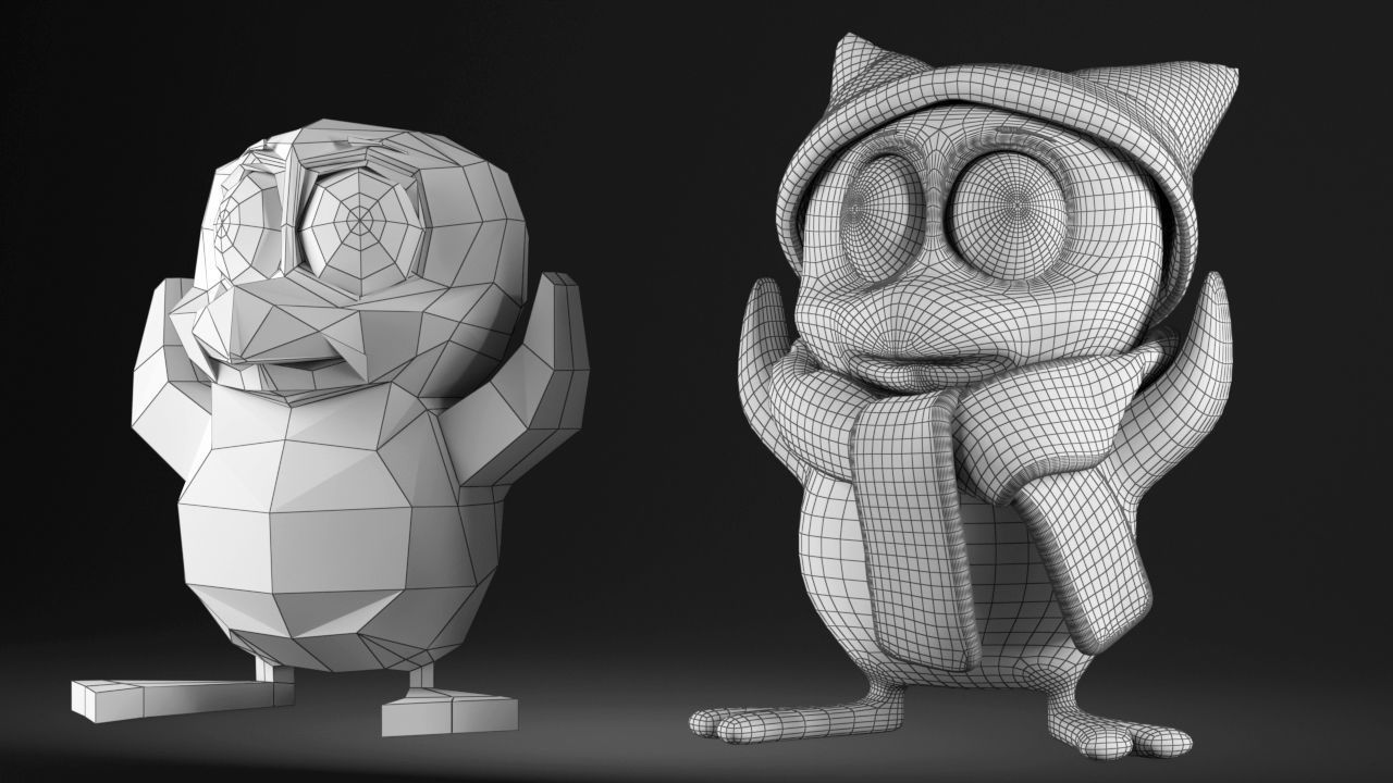 Penguin ti01 Low-poly 3D model_5