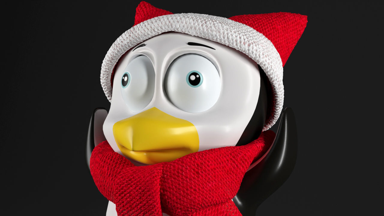 Penguin ti01 Low-poly 3D model_4