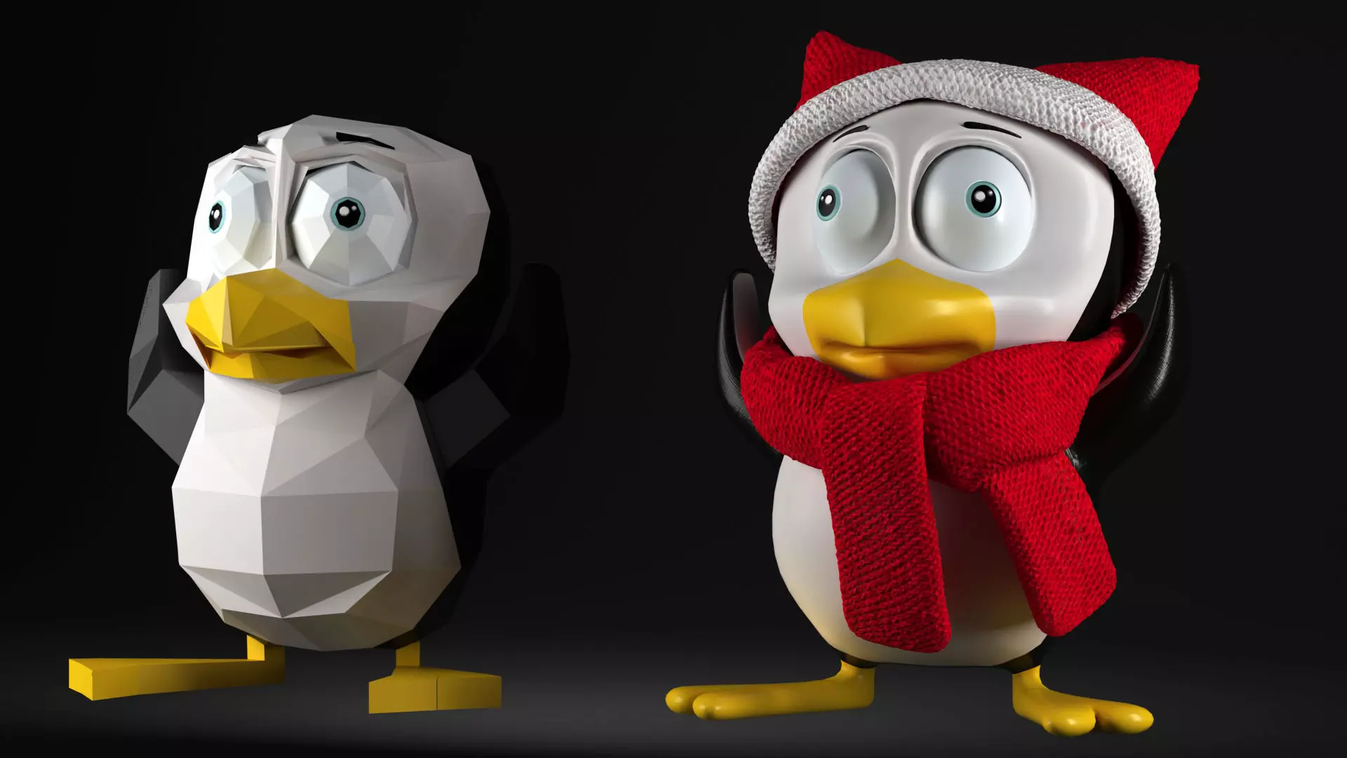 Penguin ti01 Low-poly 3D model_0