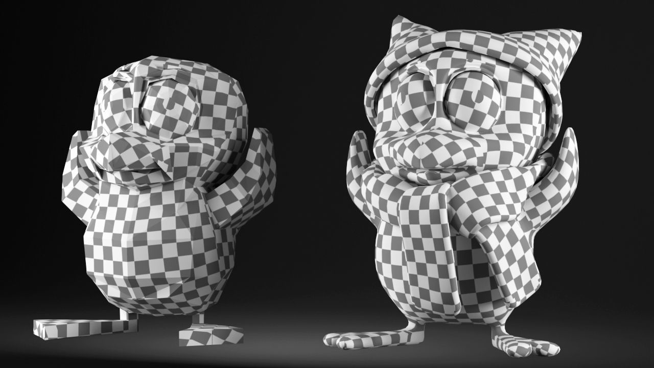 Penguin ti01 Low-poly 3D model_6