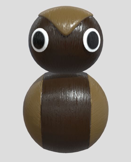 wooden bird 3D model_2
