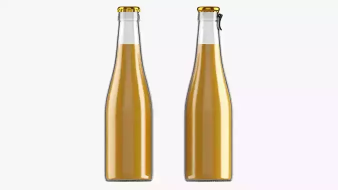 Glass soft drink soda water bottle 26 3D model