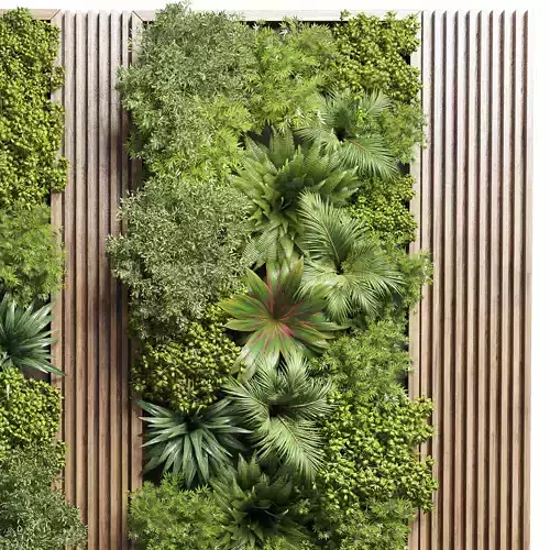 Fitowall Wood frame Vertical graden wall decor bax 3D model
