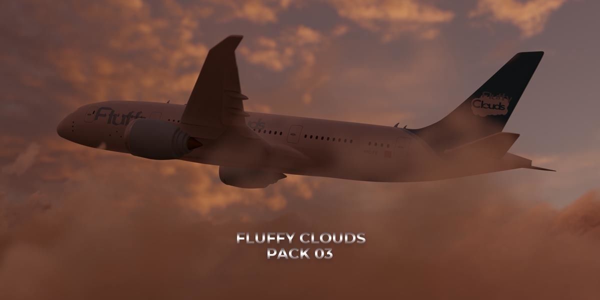 Fluffy Clouds Pack 03 and Cloud Node Shader for Blender Low-poly 3D model_9