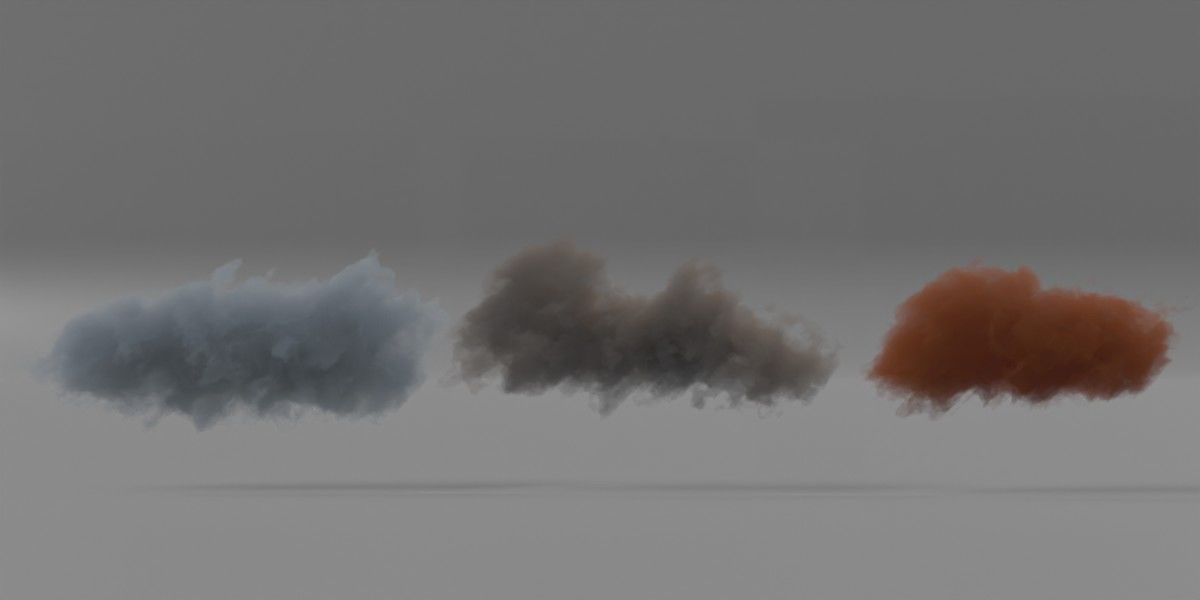 Fluffy Clouds Pack 03 and Cloud Node Shader for Blender Low-poly 3D model_6