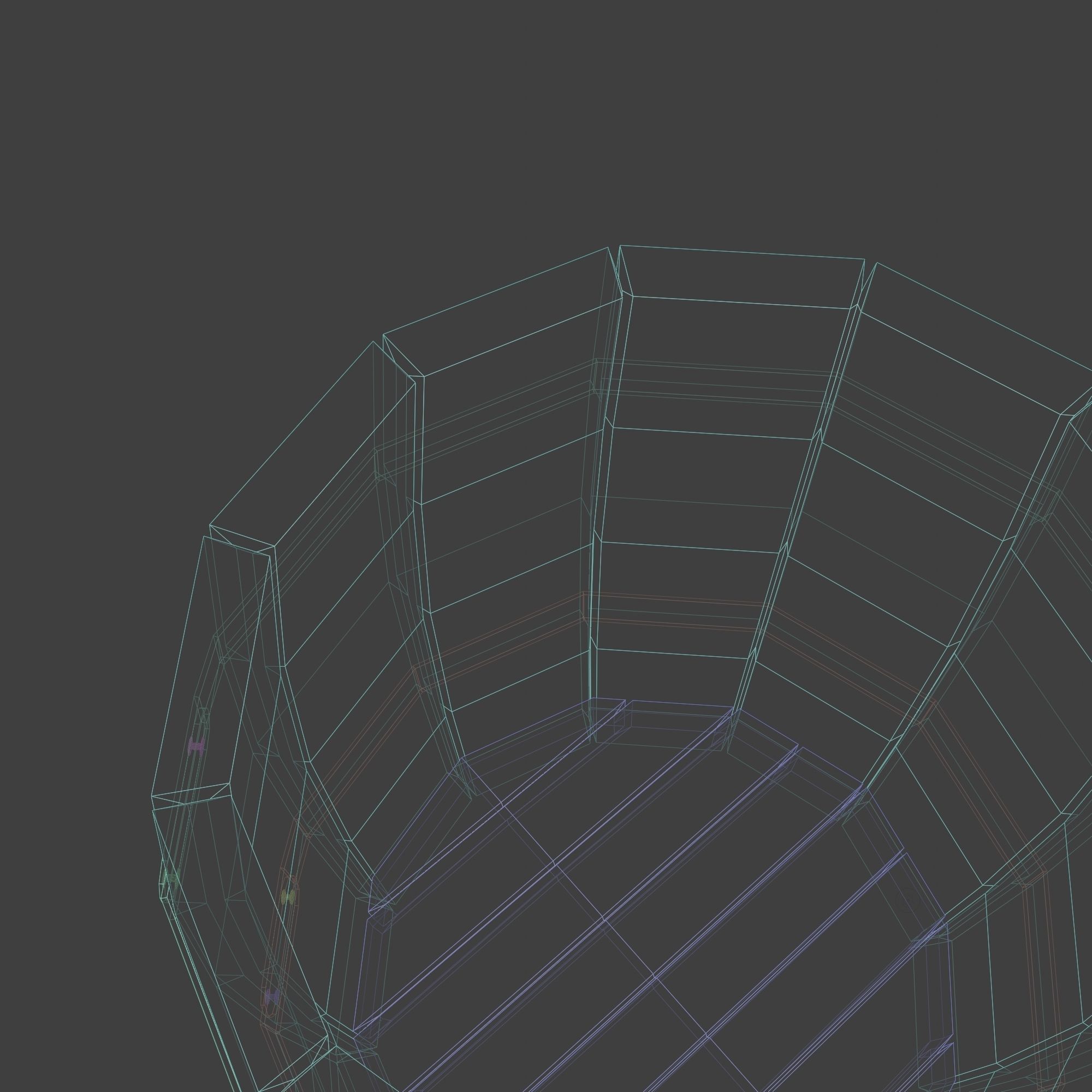 Wooden Barrel with Lids Rims Pins and Bung Low-poly 3D model_29