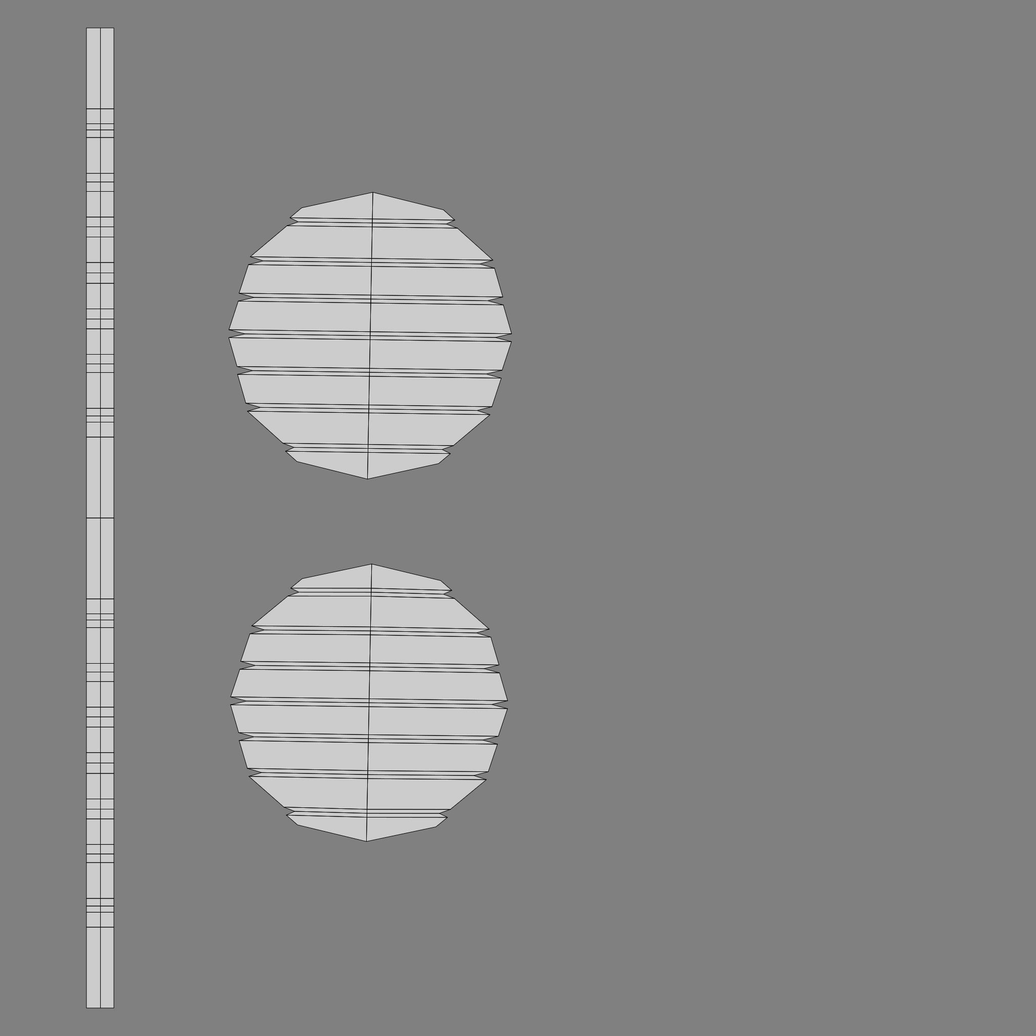 Wooden Barrel with Lids Rims Pins and Bung Low-poly 3D model_32