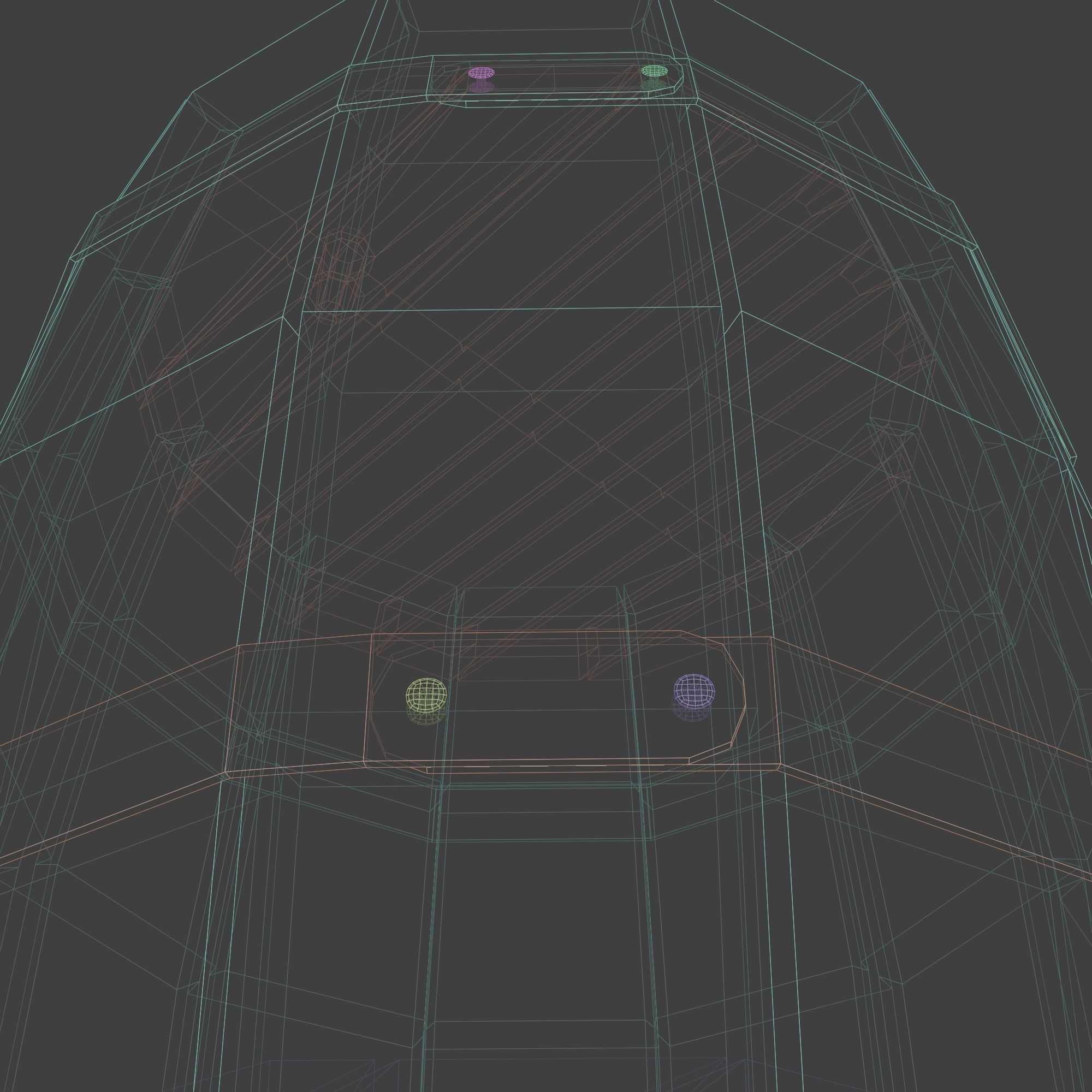 Wooden Barrel with Lids Rims Pins and Bung Low-poly 3D model_20
