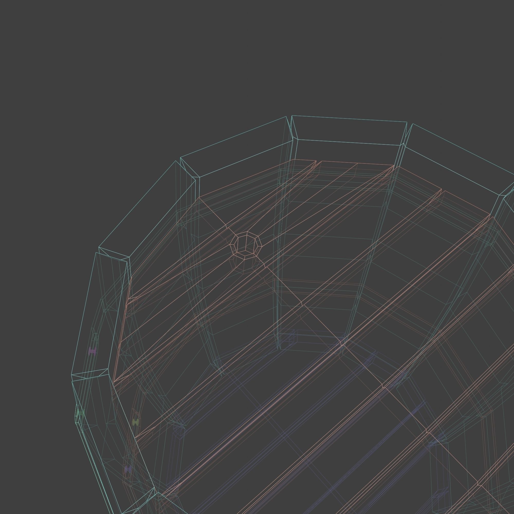 Wooden Barrel with Lids Rims Pins and Bung Low-poly 3D model_26
