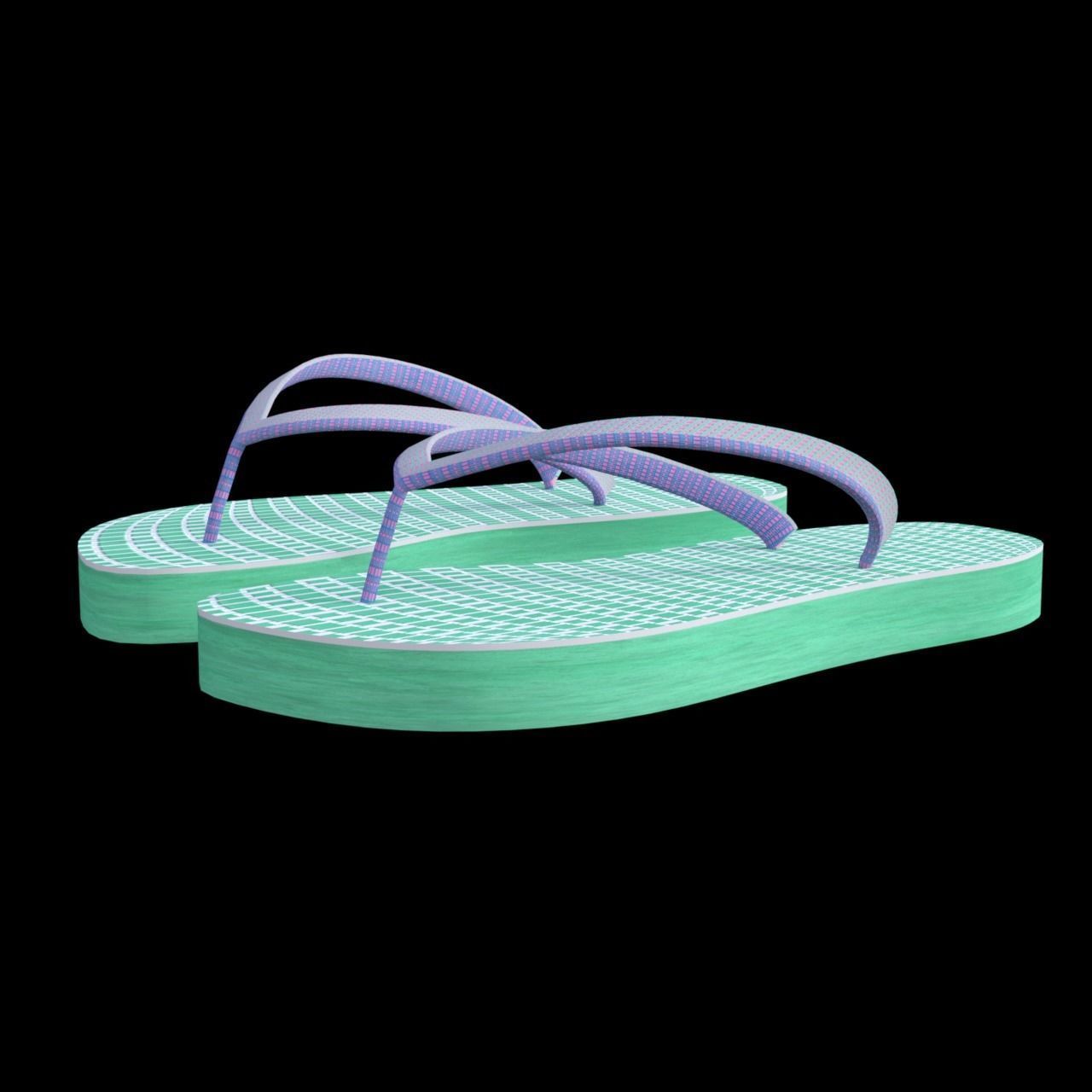 Sandal Jepit 3D model_1